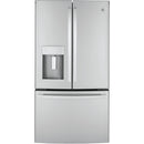 GE 36-inch, 22.1 cu.ft. Counter-Depth French 3-Door Refrigerator with external water and ice dispensing system GYE22GYNFS IMAGE 1