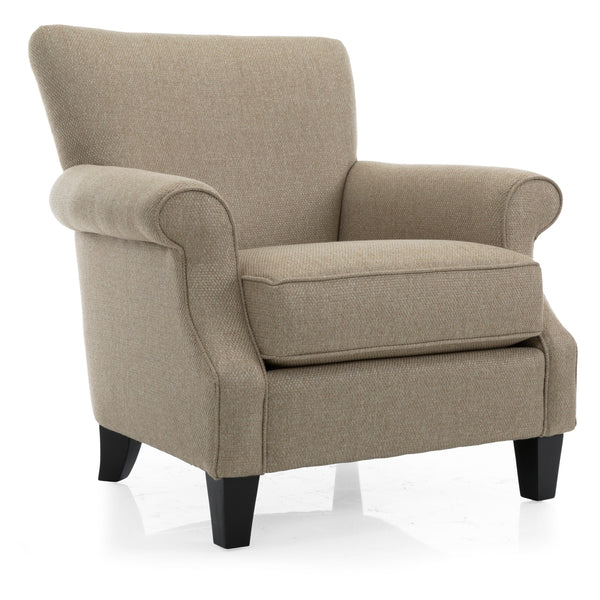 Decor-Rest Furniture Stationary Fabric Accent Chair 2538 Accent Chair - Beige IMAGE 1