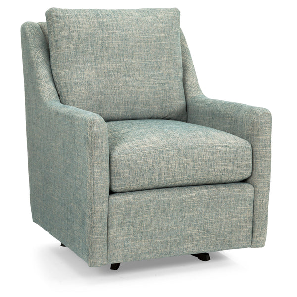 Decor-Rest Furniture Swivel Fabric Accent Chair 2627 Swivel Accent Chair IMAGE 1