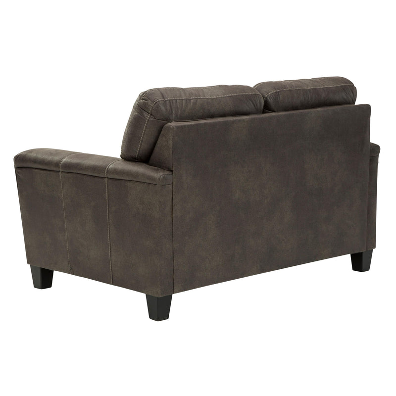 Signature Design by Ashley Navi Stationary Leather Look Loveseat 9400235 IMAGE 4