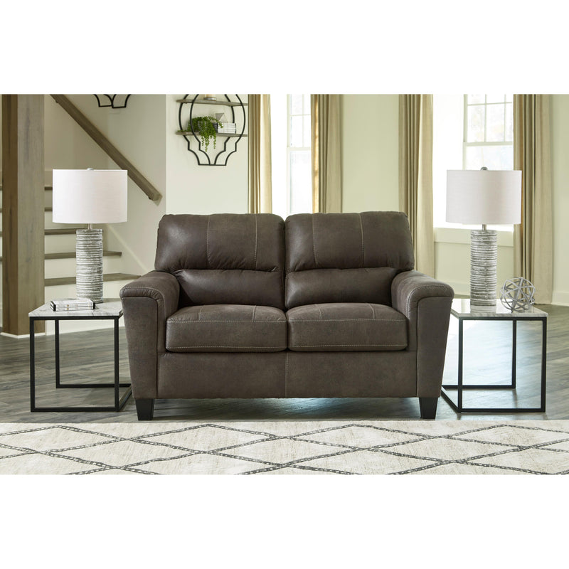 Signature Design by Ashley Navi Stationary Leather Look Loveseat 9400235 IMAGE 5
