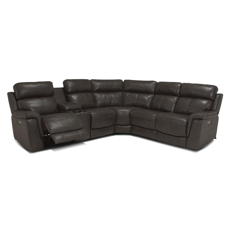 Palliser Granada Power Reclining Leather 6 pc Sectional Granada 6 pc Power Sectional - Graphite IMAGE 2