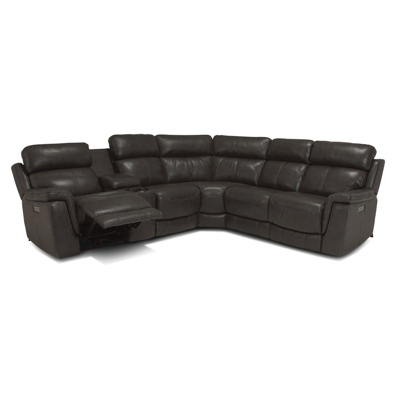 Palliser Granada Power Reclining Leather 6 pc Sectional Granada 6 pc Power Sectional - Graphite IMAGE 3