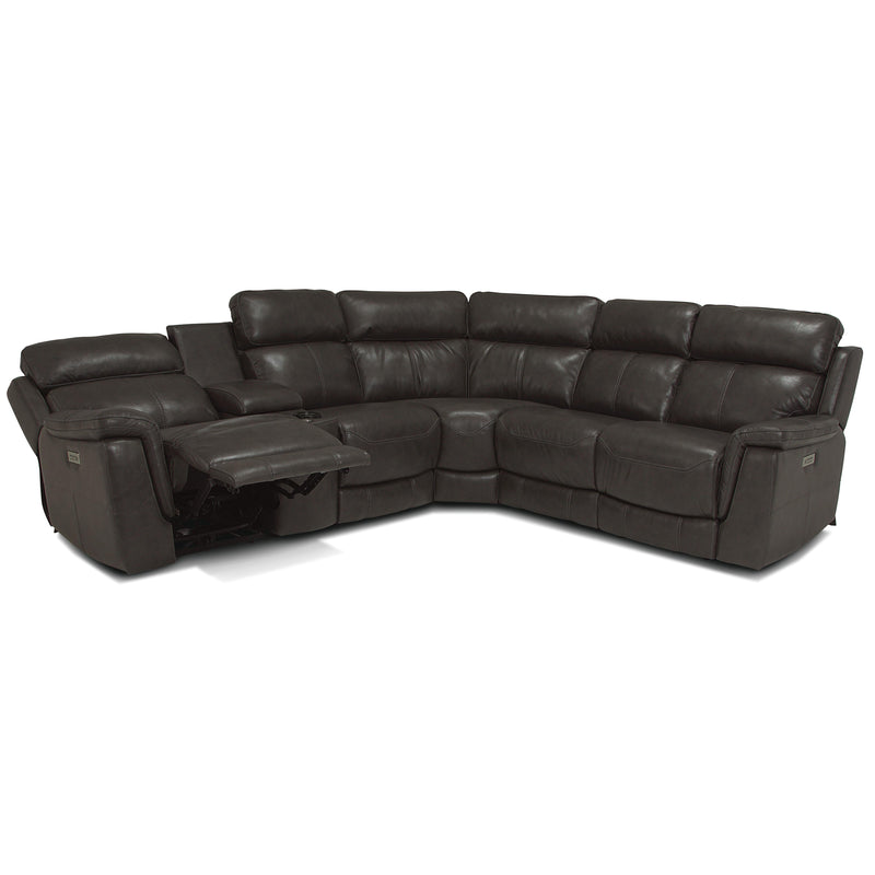 Palliser Granada Power Reclining Leather 6 pc Sectional Granada 6 pc Power Sectional - Graphite IMAGE 4