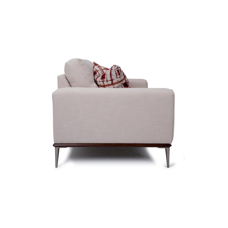 Decor-Rest Furniture Stationary Fabric Sofa 2030 Sofa with Metal Cone Feet IMAGE 2