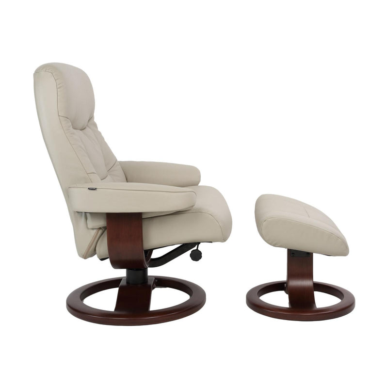 Fjords of Norway Classic Comfort Swivel Leather Recliner Muldal Small chair otto IMAGE 2