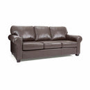 Decor-Rest Furniture Embark Stationary Leather Sofa Embark 3179 Sofa - City Espresso IMAGE 1
