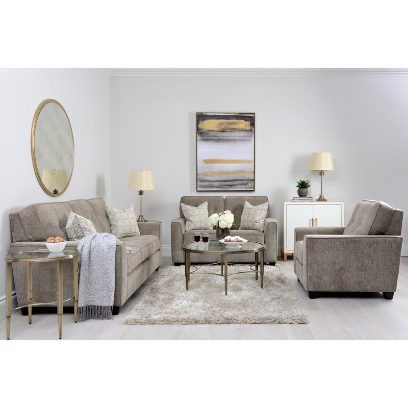 Decor-Rest Furniture Stationary Fabric Sofa 2967-S Sofa - Struttura Pewter IMAGE 3