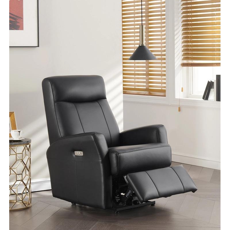 Amax Leather Graham Power Leather Match Recliner 6716-9-2512 IMAGE 2