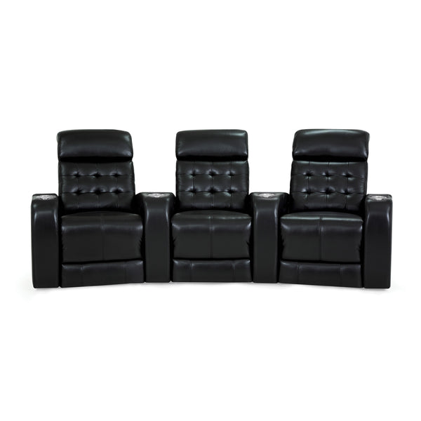 Palliser Erindale Leather 3-Seat Home Theatre Seating 41025-5L/41025-7L/41025-3L-GRADE100-ONYX IMAGE 1