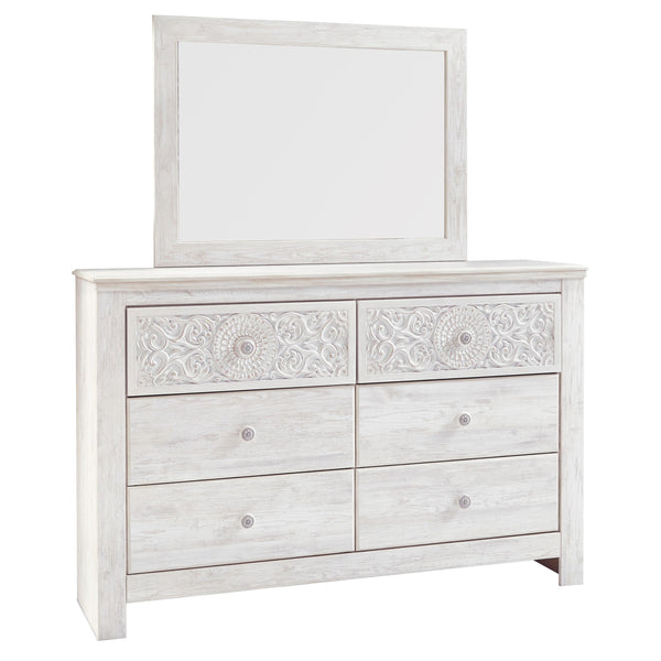 Signature Design by Ashley Paxberry 6 Drawer Dresser with Mirror