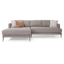 Decor-Rest Furniture Fargo Fabric 2 pc Sectional Fargo 2089 2 pc Sectional - Beige IMAGE 2