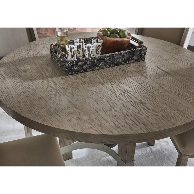 Signature Design by Ashley Round Chrestner Dining Table with Pedestal Base D983-50 IMAGE 4