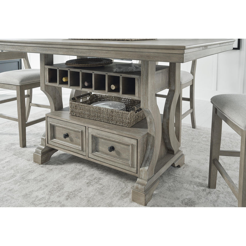 Signature Design by Ashley Moreshire Counter Height Dining Table with Pedestal Base D799-32 IMAGE 11