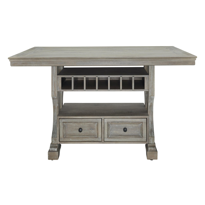 Signature Design by Ashley Moreshire Counter Height Dining Table with Pedestal Base D799-32 IMAGE 3