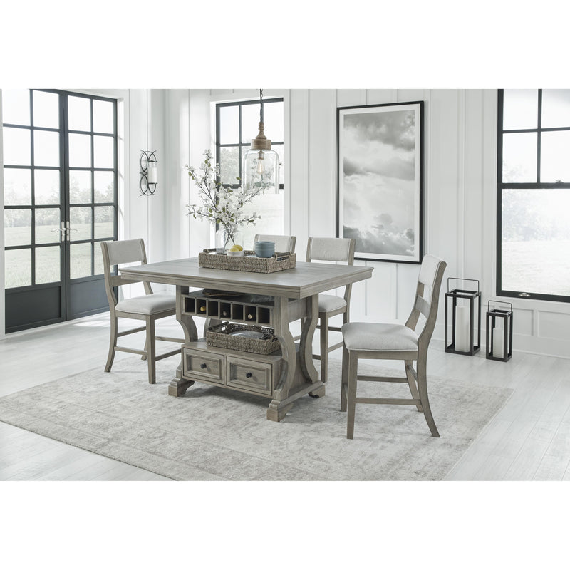 Signature Design by Ashley Moreshire Counter Height Dining Table with Pedestal Base D799-32 IMAGE 6