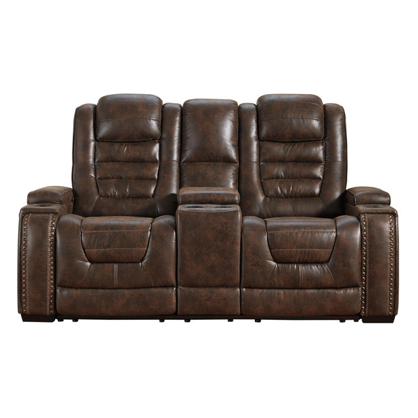 Signature Design by Ashley Game Zone Power Reclining Leather Look Loveseat 3850118C IMAGE 1