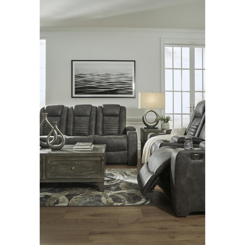 Signature Design by Ashley Soundcheck Power Reclining Leather Look Sofa 3060615 IMAGE 14
