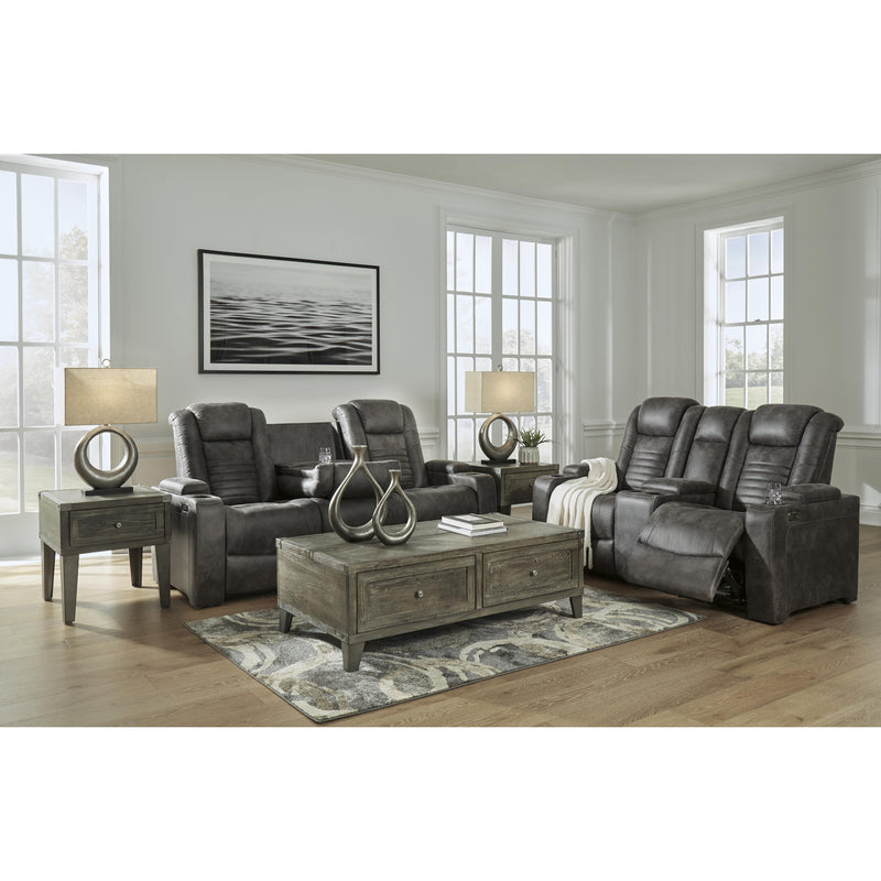 Signature Design by Ashley Soundcheck Power Reclining Leather Look Sofa 3060615 IMAGE 17