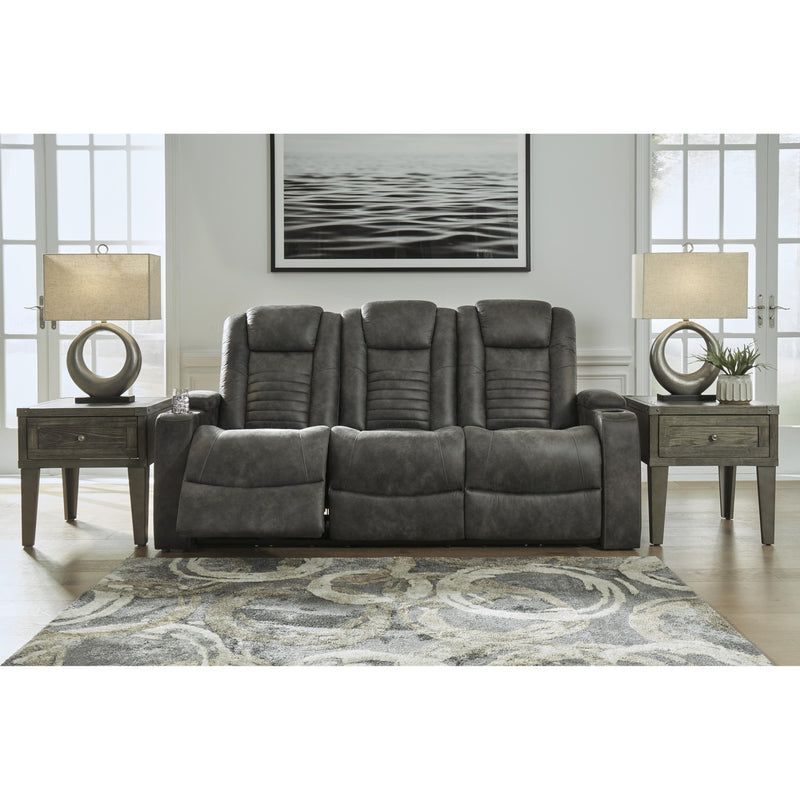 Signature Design by Ashley Soundcheck Power Reclining Leather Look Sofa 3060615 IMAGE 7