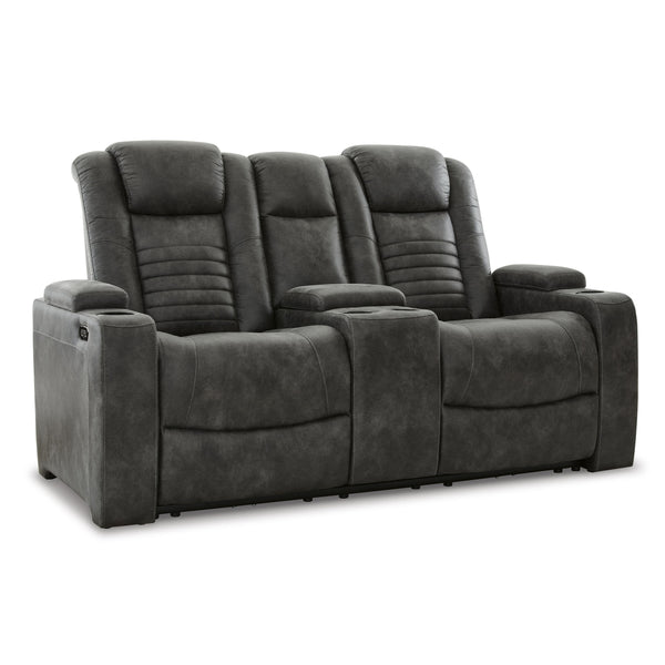Signature Design by Ashley Soundcheck Power Reclining Leather Look Loveseat 3060618 IMAGE 1