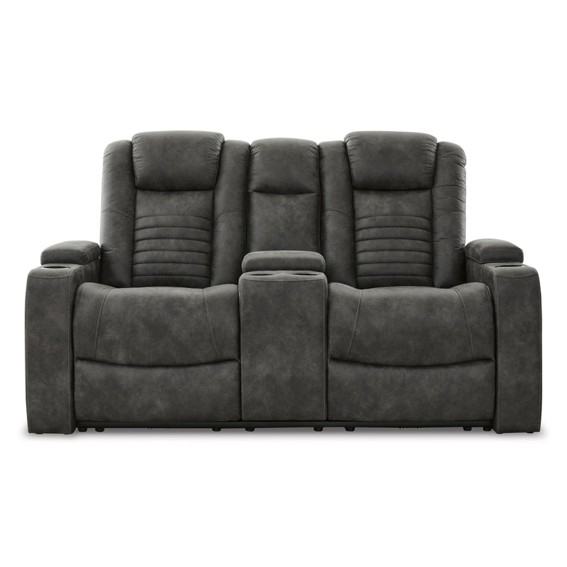Signature Design by Ashley Soundcheck Power Reclining Leather Look Loveseat 3060618 IMAGE 3