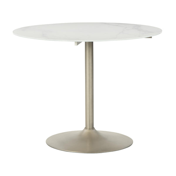 Signature Design by Ashley Round Barchoni Dining Table with Glass Top and Pedestal Base D262-15 IMAGE 1