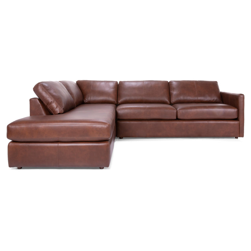 Decor-Rest Furniture Malibu Leather 2 pc Sectional Malibu 3068-41/3068-16 2 pc Sectional - ALL Leather IMAGE 1