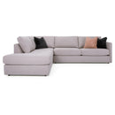 Decor-Rest Furniture Malibu Fabric 2 pc Sectional Malibu 2068-38/2068-41 2 pc Sectional with Queen Bed Sofa  Gel Matt IMAGE 1