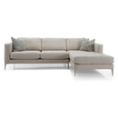 Decor-Rest Furniture Fabric 2 pc Sectional 2795-07/2795-08 2 pc Sectional - Beige IMAGE 2