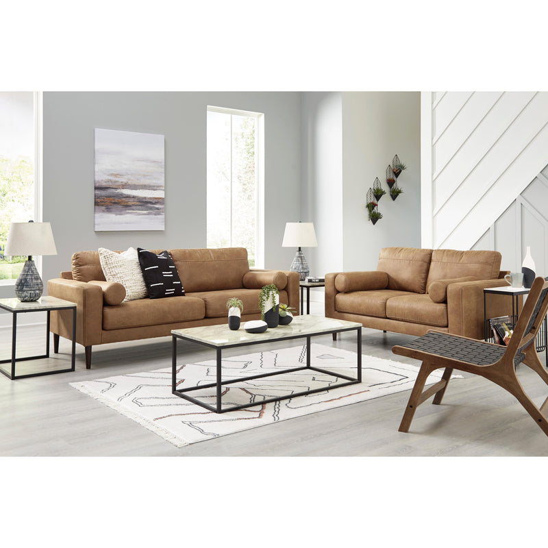 Signature Design by Ashley Telora Stationary Leather Look Sofa 4100238