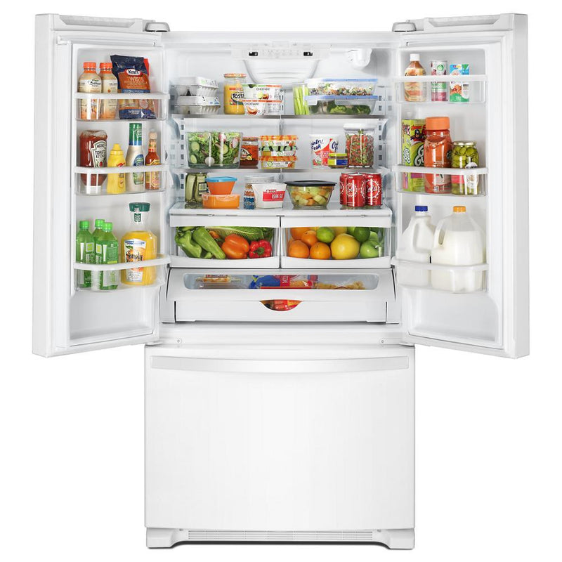 Whirlpool 33-inch, 22.1 cu. ft. Freestanding French 3-Door Refrigerator with Factory Installed Ice Maker WRFF5333PW IMAGE 1