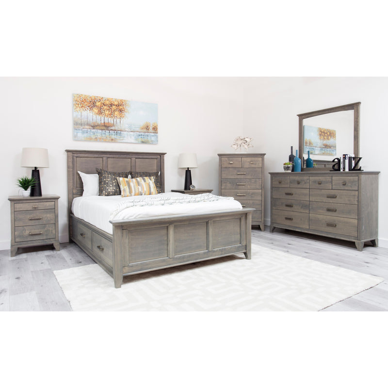 Mako Wood Furniture Acer Queen Bed with Storage Acer M-5800-ST-Q Queen Storage Bed - Sand IMAGE 2