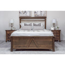 Mako Wood Furniture Megan Queen Upholstered Bed Megan M-6000-UP-Q Queen Upholstered Bed - Brindle Brown IMAGE 2