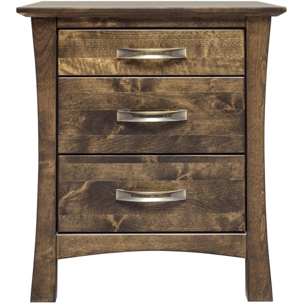 Mako Wood Furniture Megan 3-Drawer Nightstand Megan M-6000-65 Nightstand - Brindle Brown IMAGE 1