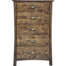 Mako Wood Furniture Megan 5-Drawer Chest Megan M-6000-30-D Chest - Brindle Brown IMAGE 1