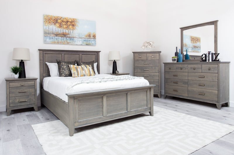 Mako Wood Furniture Acer Queen Panel Bed M-5800-Q
